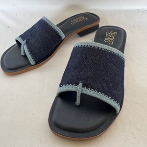 Franco Sarto Peggy  Slide Sandals in Denim Size 7.5
